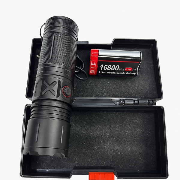 High-Power Rechargeable LED Flashlight Kit