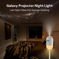 Mini Galaxy Star Projector Night Lamp, 2-in-1 Starry Sky and LED Night Light with Flexible USB Cable, Portable Moon Projection Lamp
