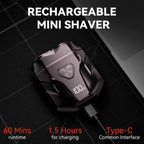 Waterproof Rechargeable Portable Shaver with Multi-Functional Display