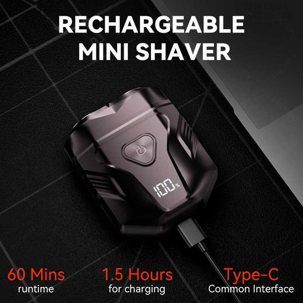 Waterproof Rechargeable Portable Shaver with Multi-Functional Display